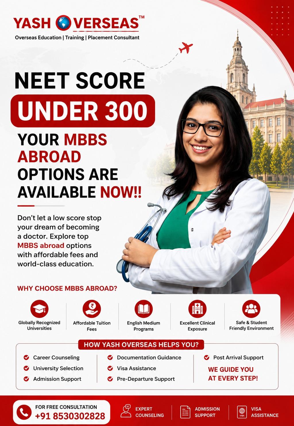 NEET Score Below 300? Your MBBS Abroad Options Explained